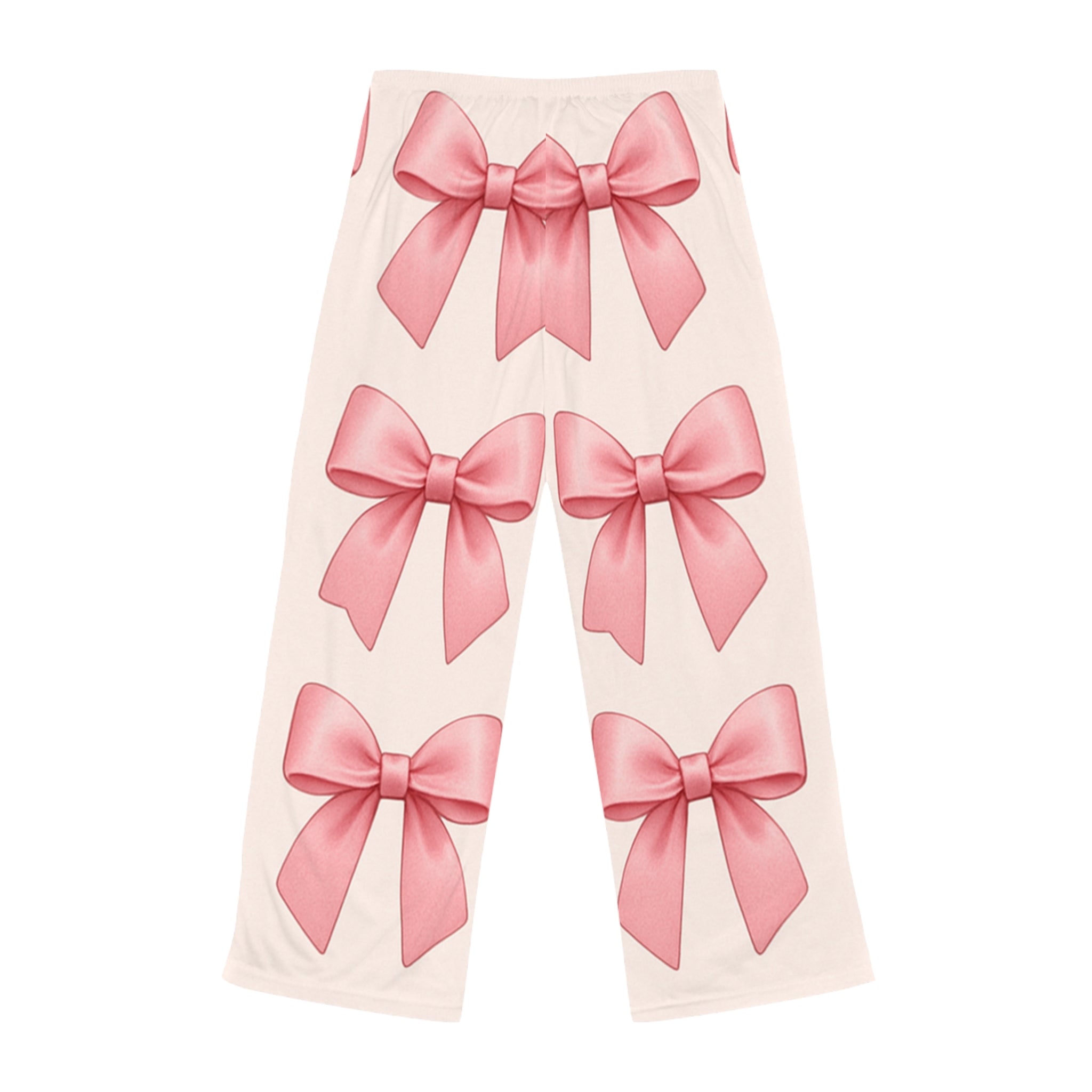 Cute Pink Bow Women's Pajama Pants, Cozy Sleepwear, Relaxation Pants, Gift for Her, Valentine's Day, Birthday Present