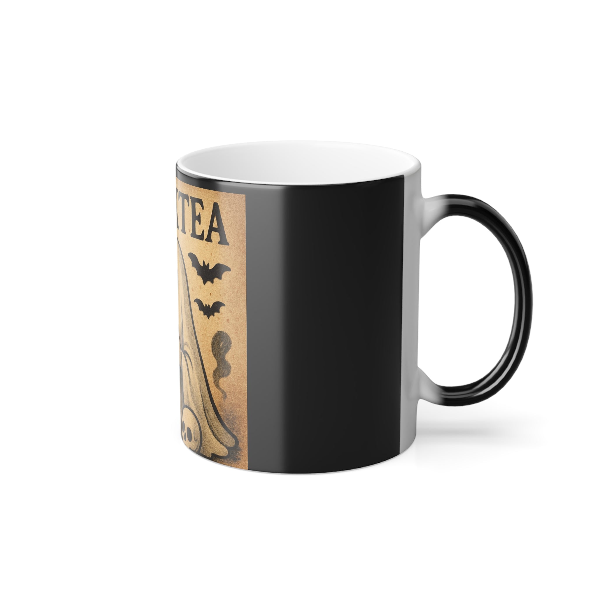 Spooktea Color Morphing Mug, Halloween Mug, Ghost Mug, Ceramic Coffee Cup, Spooky Gift, Color Changing Mug, Autumn Decor