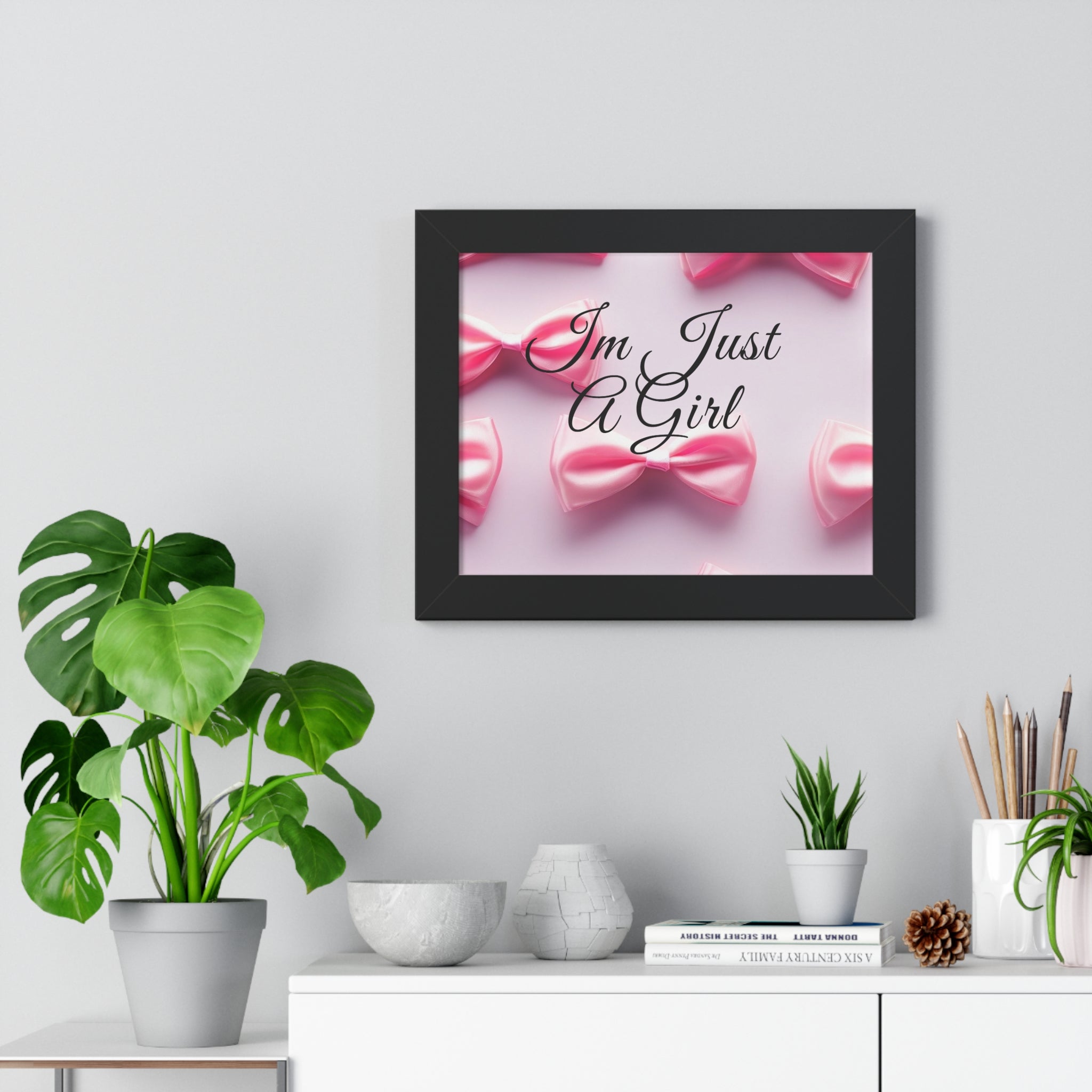 Framed Horizontal Poster - Inspirational Wall Art, Cute Girl Decor, Feminine Home Decor, Gift for Her, Playful Nursery Art