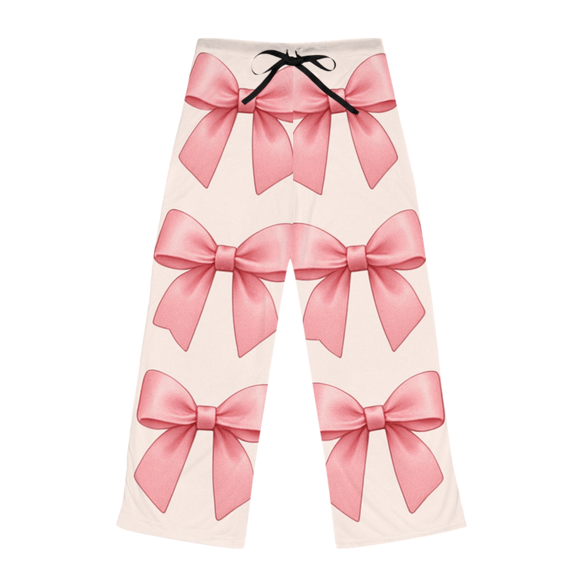 Cute Pink Bow Women's Pajama Pants, Cozy Sleepwear, Relaxation Pants, Gift for Her, Valentine's Day, Birthday Present
