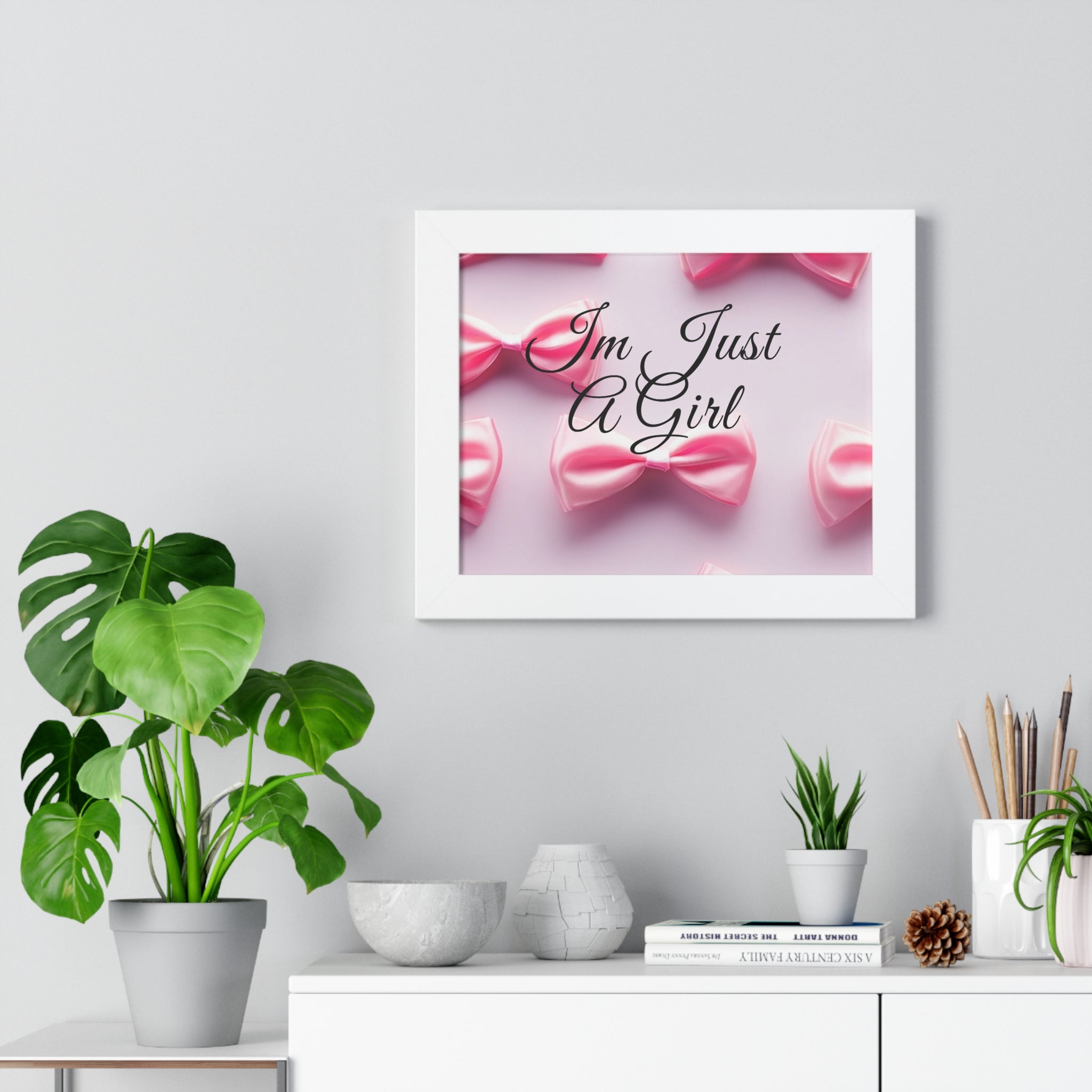 Framed Horizontal Poster - Inspirational Wall Art, Cute Girl Decor, Feminine Home Decor, Gift for Her, Playful Nursery Art