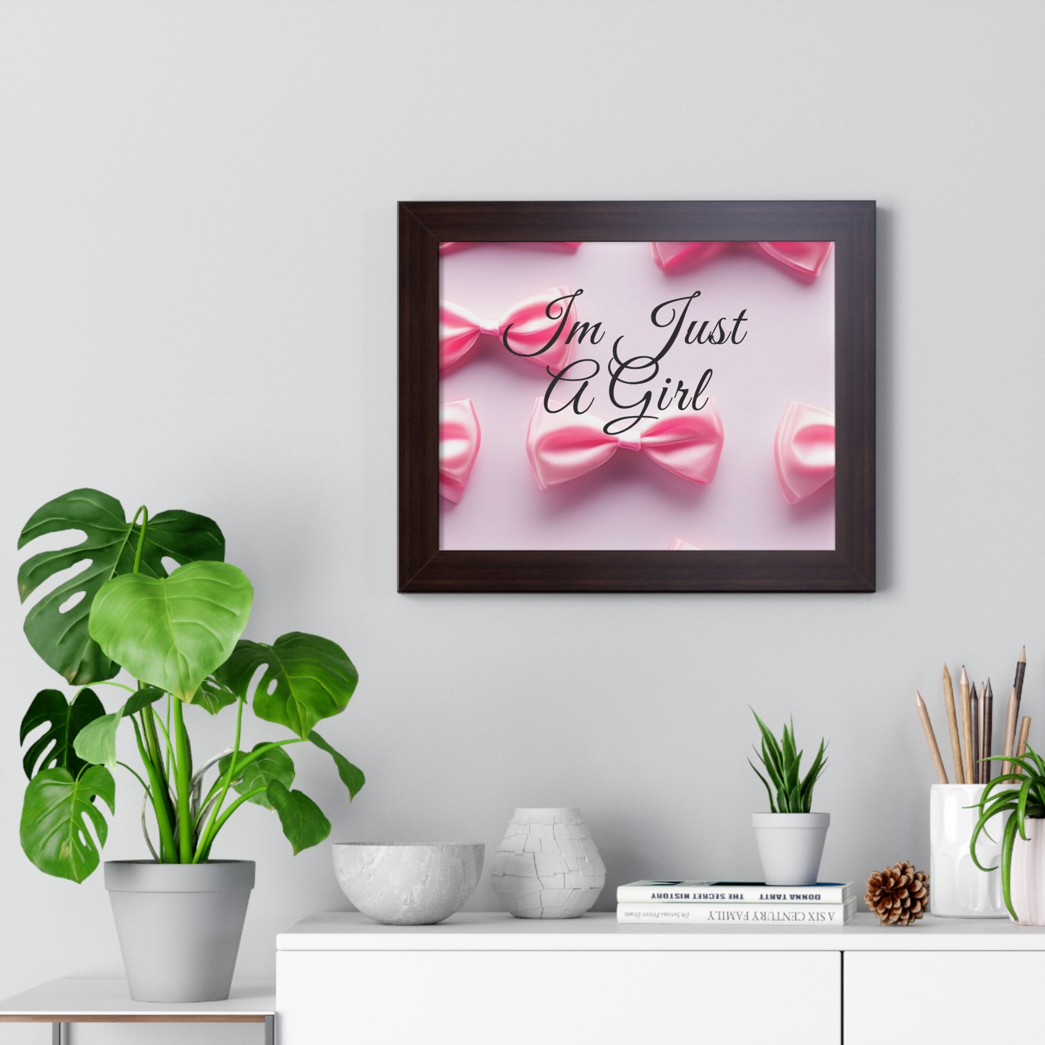 Framed Horizontal Poster - Inspirational Wall Art, Cute Girl Decor, Feminine Home Decor, Gift for Her, Playful Nursery Art