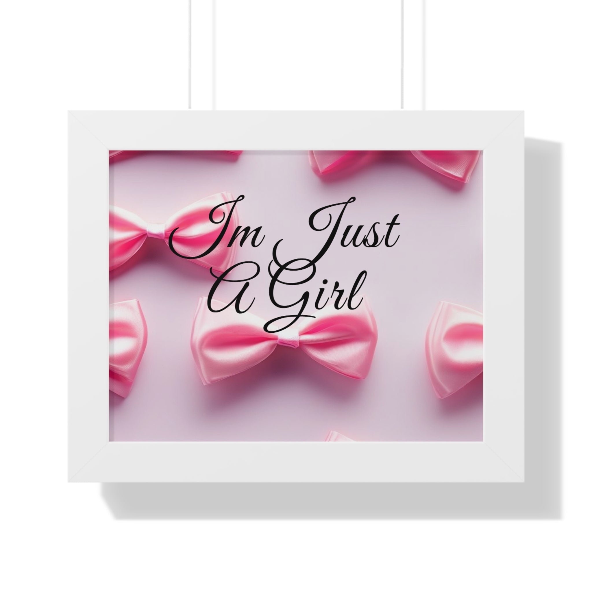 Framed Horizontal Poster - Inspirational Wall Art, Cute Girl Decor, Feminine Home Decor, Gift for Her, Playful Nursery Art