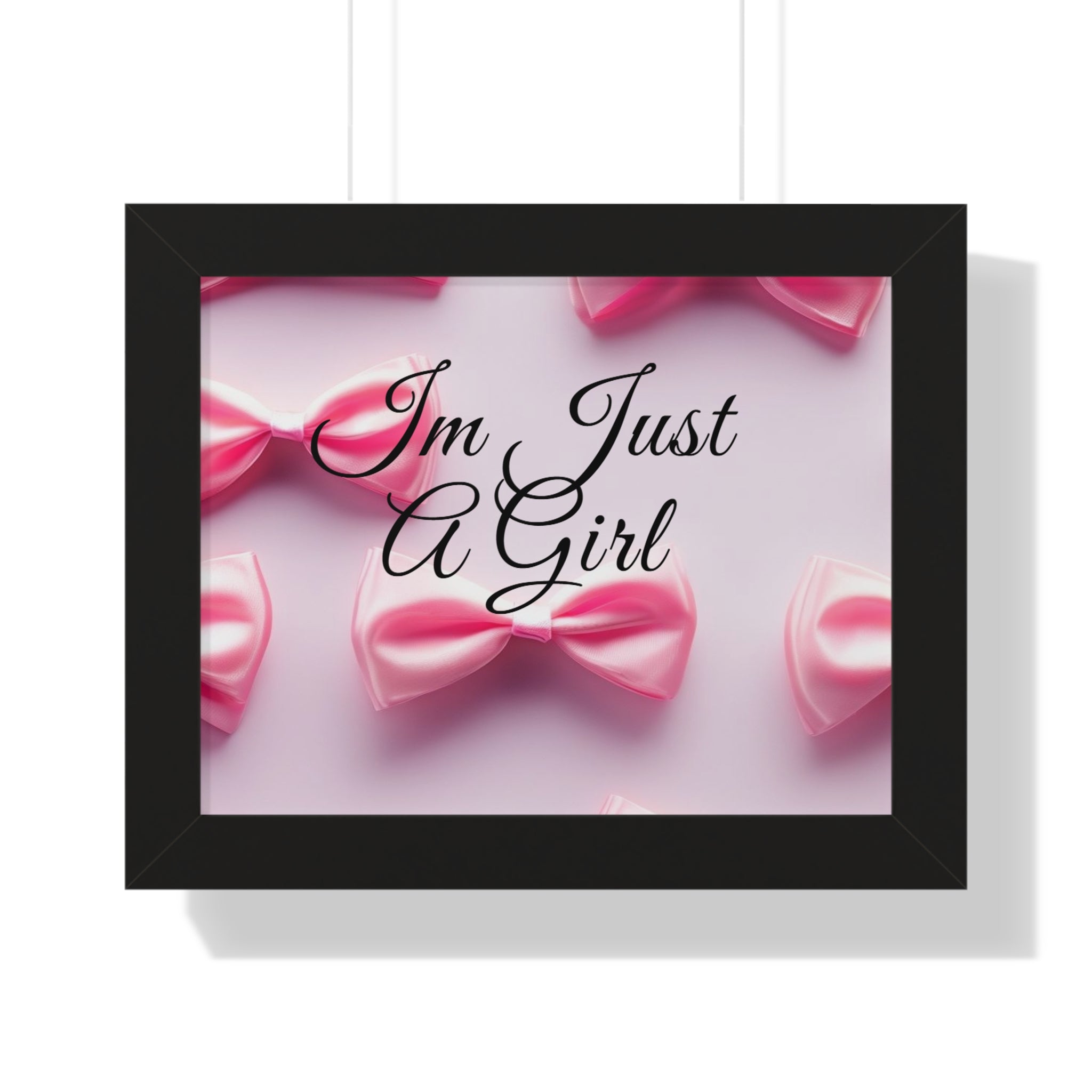 Framed Horizontal Poster - Inspirational Wall Art, Cute Girl Decor, Feminine Home Decor, Gift for Her, Playful Nursery Art