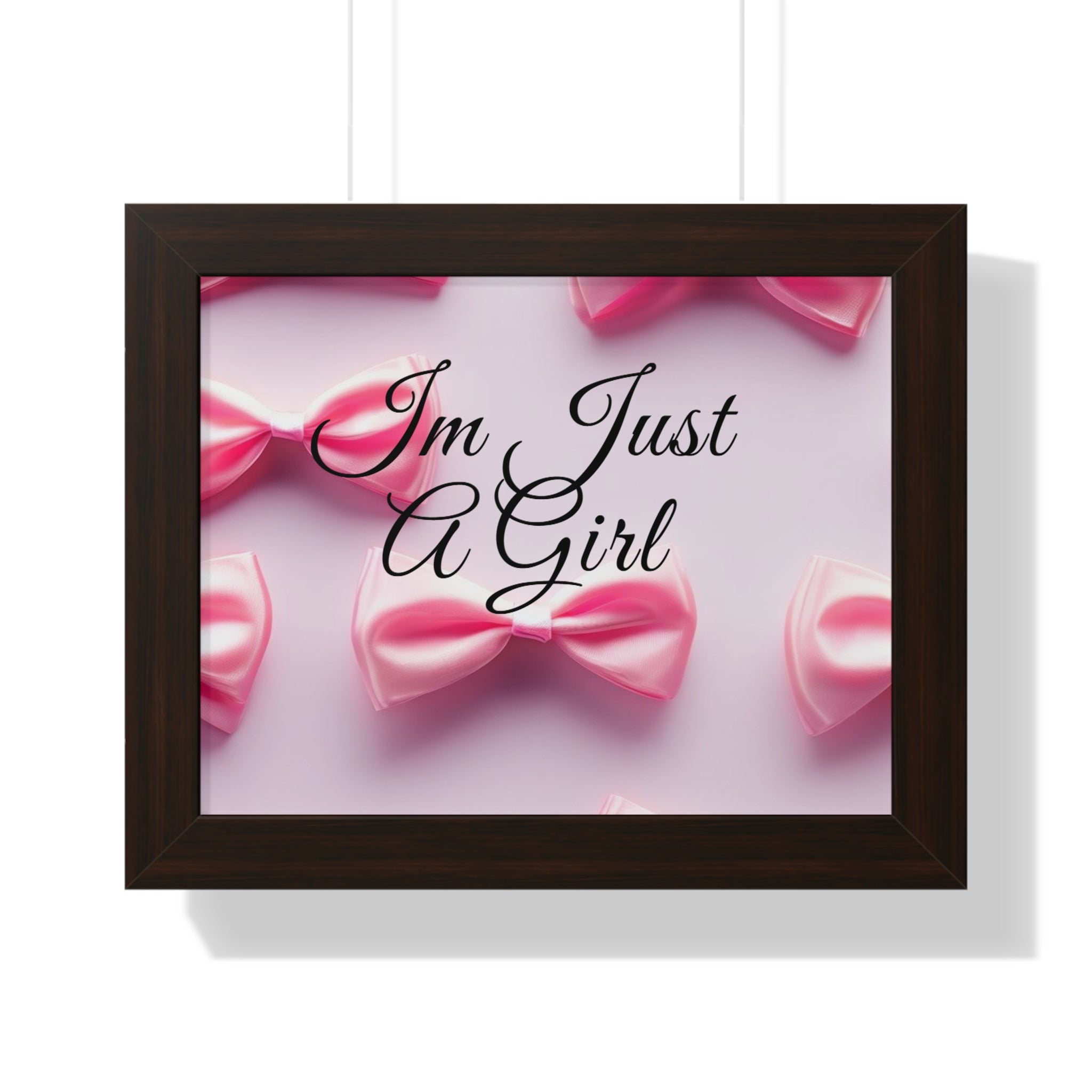 Framed Horizontal Poster - Inspirational Wall Art, Cute Girl Decor, Feminine Home Decor, Gift for Her, Playful Nursery Art